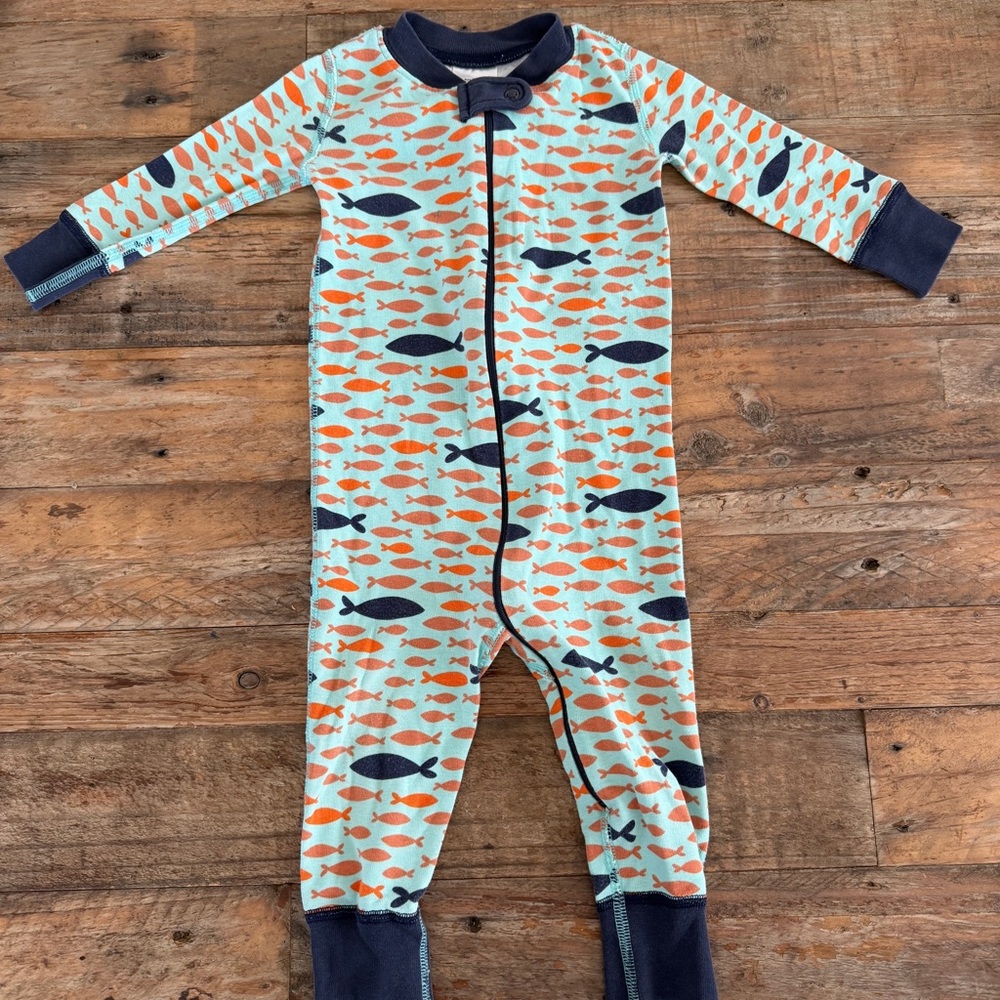 Hanna Andersson Fish Zipper Pajamas